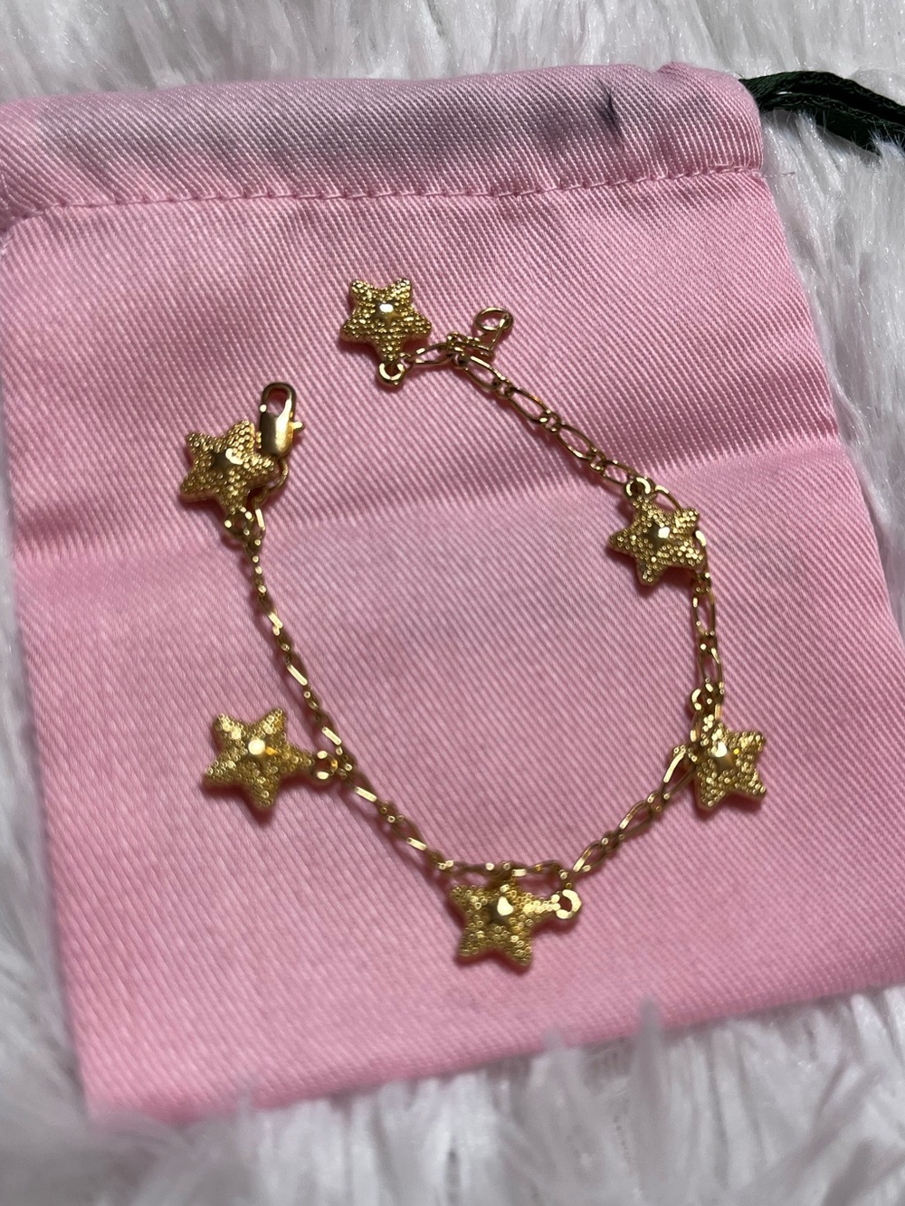 Gold Plated Starfish Charm Bracelet